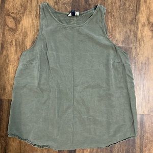 Hunter green A-Line tank